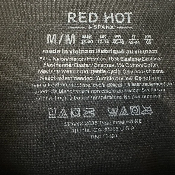 Red Hot Label by SPANX Sz M Mid Thigh High Waist Shaper -Black - Picture 4 of 4